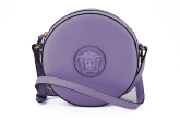 Calf Leather Round Disco Shoulder Bag