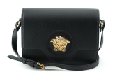 Black Calf Leather Shoulder Bag