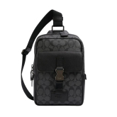 Coach Track Pack In Signature Canvas Black