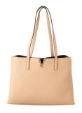 Nude Calf Leather Tote Shoulder & Handbag