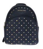 Navy Blue Abbey Leather Backpack Bag