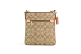 Coach Mini Rowan File Crossbody Handbag (Khaki/Light Coral)