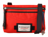 Givenchy Men Red Crossbody Bag Polyamide Downtown Flat Adjustable Casual Handbag