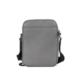 Charcoal Grey Thornton Embossed Logo Crossbody Bag