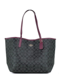 Coach City Tote (Graphite/Black Cherry)