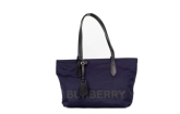 Burberry Small Branded Logo Tote (Navy Blue)