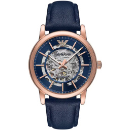 Emporio armani deals blue leather watch