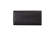 Porter Leather Logo Embossed Clutch Flap Wallet (Black)