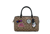 Disney Villain Patches Signature Coated Canvas Rowan Satchel Bag